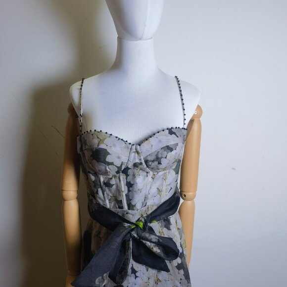 Zimmermann Balance linen and silk bustier dress AU 1 - Picture 7 of 14